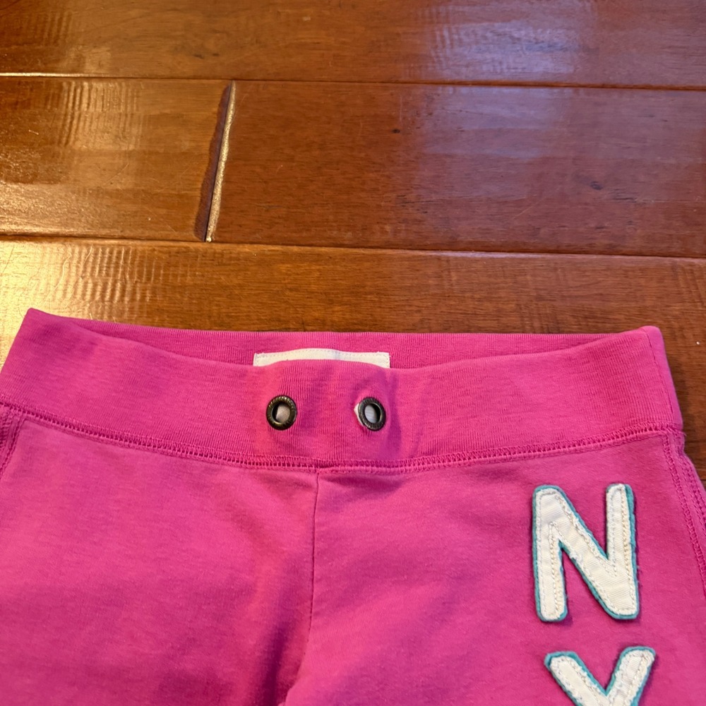 Aeropostale Sweatpants Womens XS Pink NYC Aero 1987 Graphic Flare Leg Y2K Lounge - Picture 5 of 8